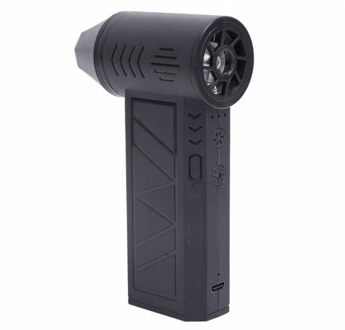 Suflanta aer portabila, Violent, ZY7400, indicator baterie, turbo fan, 130000 RPM, 4 trepte de putere, baterie 5000 mAh, negru [2]