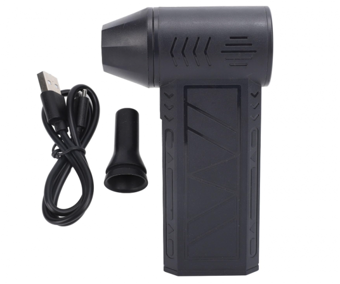 Suflanta aer portabila, Violent, ZY7400, indicator baterie, turbo fan, 130000 RPM, 4 trepte de putere, baterie 5000 mAh, negru [4]