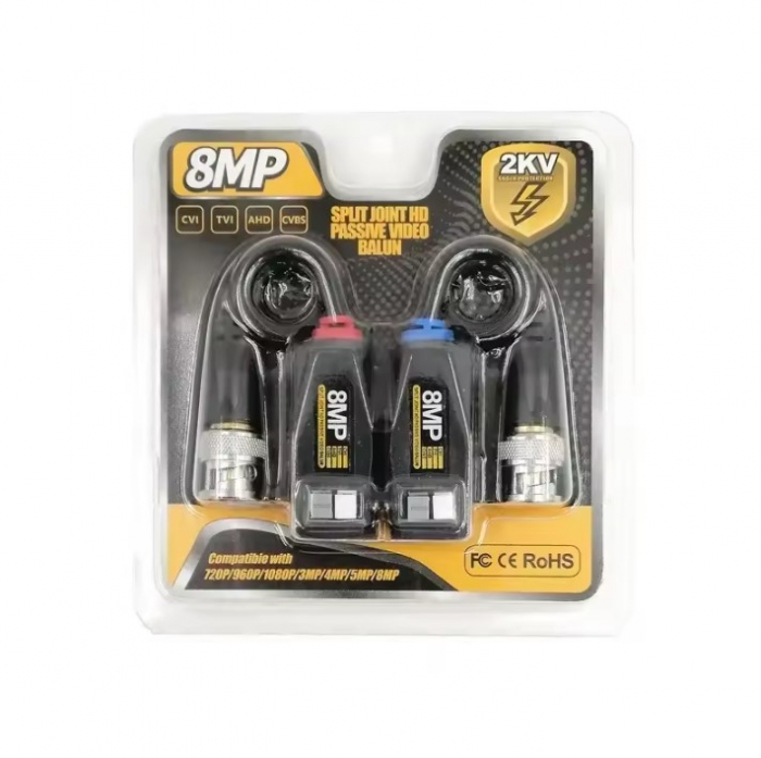 Video Balun 8MP- 4K, AHD-CVI-TVI-CVBS [2]