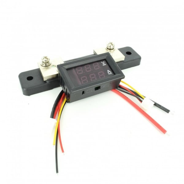 Voltampermetru c.c. cu afisaj LED dual, include sunt 50A, tensiune maxima 100V, curent maxim 50A [2]