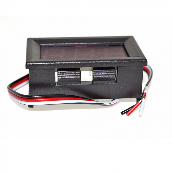Voltmetru de panou afisaj verde, carcasa din plastic, 0-100V cu 3 fire OKY4092-Green [3]