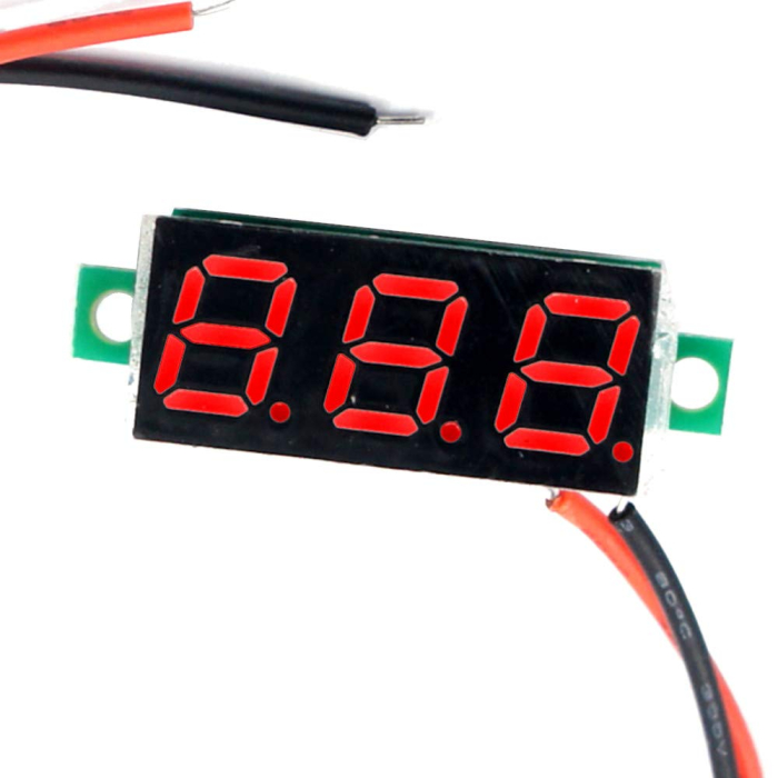 Voltmetru de panou rosu 0.28" cu 2 fire OKY4094-Red [1]