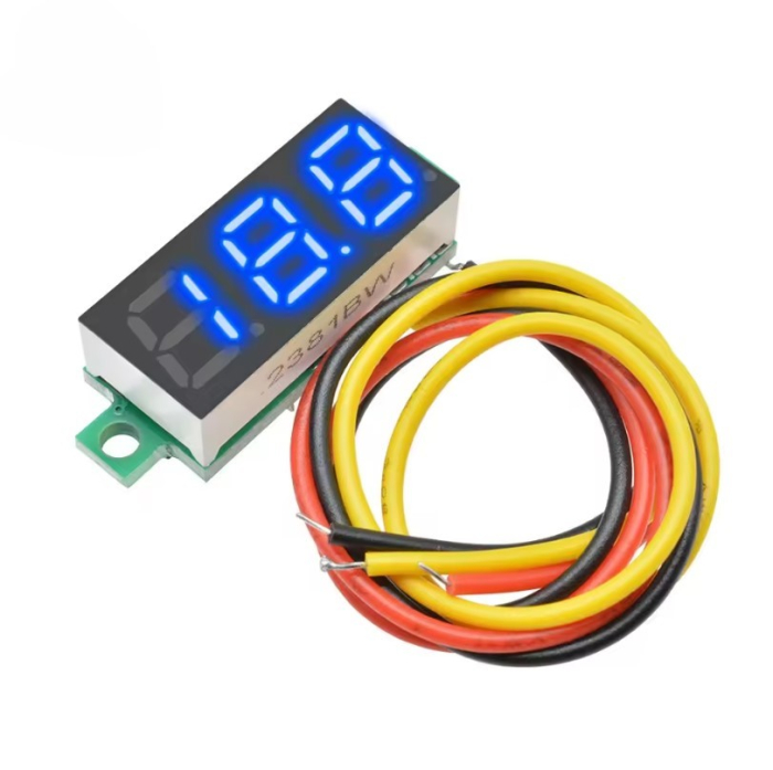 Voltmetru digital albastru 0.28" 0-100V DC 3 fire OKY4094-1-Blue [1]