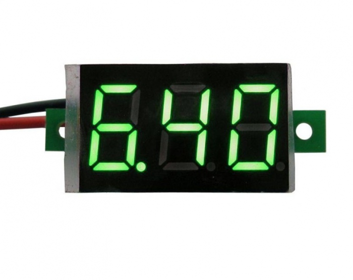 Voltmetru digital de panou DC4.5V-30V, afisaj verde [2]