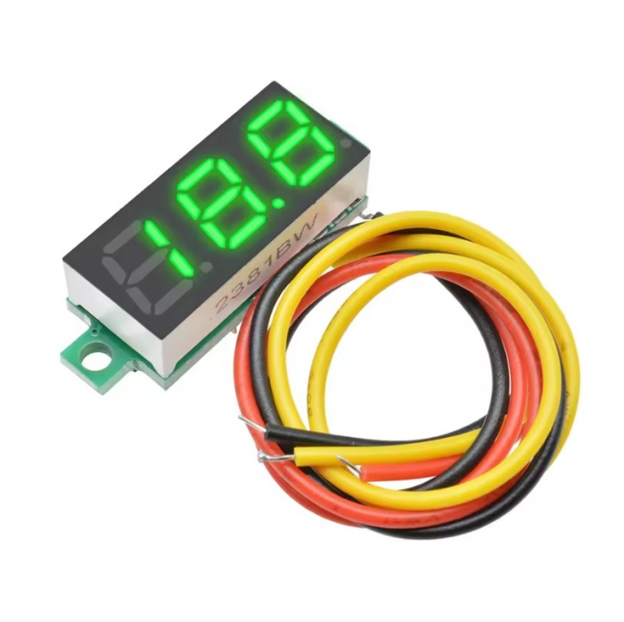 Voltmetru digital verde 0.28" 0-100V DC 3 fire OKY4094-1-Green [1]