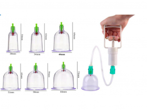 Aparat vacuum pentru terapie cu 12 ventuze medicinale, pompa inclusa [1]