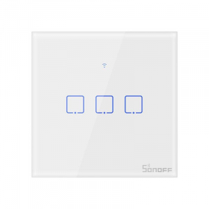 Intrerupatoare WiFi - Intrerupator Wifi 3ch touch Sonoff IoT T0EU3C TX IM190314011 ALB