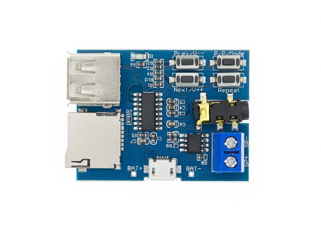 Audio Arduino - Modul player MP3 cu amplificator 2W, card TF OKY3165-1