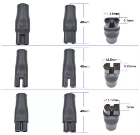 Adaptor alimentare DC 5.5x2.1 mm la mufa 2 pini compatibil aparate de ras Philips, 5521-2p [1]