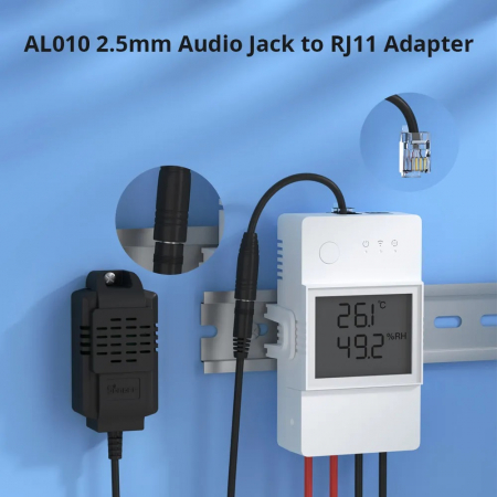 Adaptor de la audio jack la RJ9 pentru senzori Sonoff  [2]