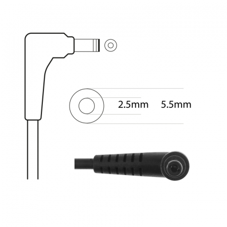 Alimentator laptop RDY cod AD69RDY 19.5V 6,15A  120W 5,5-2,5 mm, 90°  pin: nu. uz general Lenovo [1]