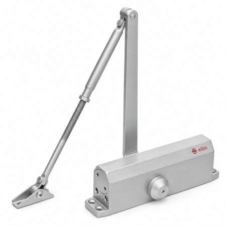 Control acces si automatizari - Amortizor hidraulic cu brat pentru usi cu greutatea de 60-85KG SA-5044AW-sv