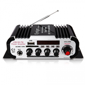 Amplificatoare audio - Amplificator audio  HY-600 cu radio FM, USB, microSD