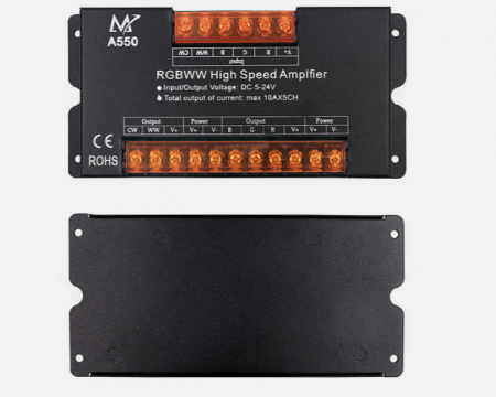 Amplificator pentru benzi LED RGBW, 5x10A, 5V-24V [3]