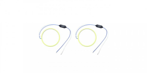 Becuri auto, leduri - Angel eyes 80mm, LED COB Alb Rece, cablu 30 cm + driver LED70-80B