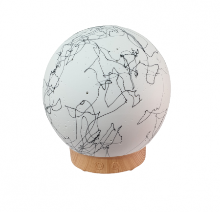 Aromaterapie - Difuzor umidificator aromaterapie sfera ceramica pictata Li-TC01-Br