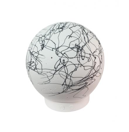 Aromaterapie - Difuzor umidificator aromaterapie sfera ceramica pictata Li-TC01-Wh