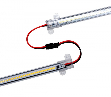 Bagheta led in carcasa din plastic 2835 30cm 72led/m alb rece 220VAC [2]