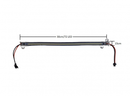 Bagheta led in carcasa din plastic 2835 30cm 72led/m alb rece 220VAC [1]