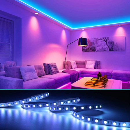 Banda led RGB 5050, 12V DC, 60LED/m, 5m, flexibila, IP20 [2]