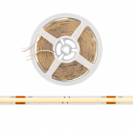 Iluminat - Banda LED COB 24V 10m, 4000K alb natural, 5mm ingusta, 7.5W/m, pentru mobilier si profile LED