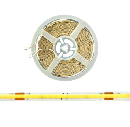Iluminat - Banda LED COB 24V 10m, 6000K alb rece, 5mm ingusta, 7.5W/m, pentru mobilier si profile LED