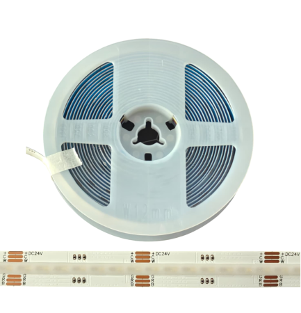 Banda led - Banda LED COB RGBCW, 24V DC, 840 LED/m, 15W/m, CRI ≥90, latime 12mm, rola 5m, iluminat interior, IP20