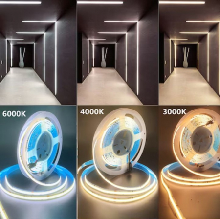 Banda LED COB CCT alb cald/rece, 24V DC, 560 LEDs/m, 10m, IP20 [2]
