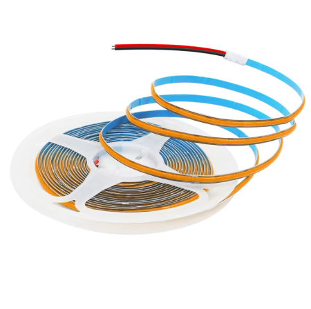 Iluminat - Banda LED COB alb cald 12V, 10m, 9W/m, 400 LED/m, latime 8mm, lumina continua, 3000K, Free Cut