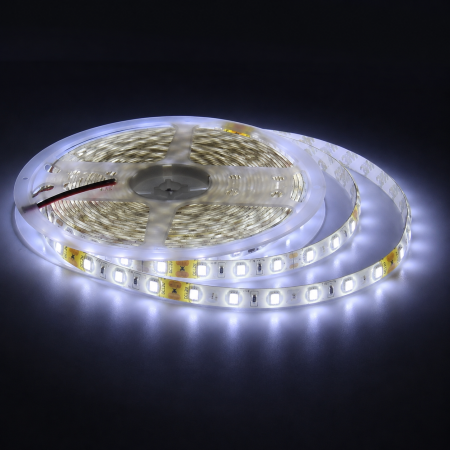 Banda LED SMD 5050, 60 LED/m, 5m, alb rece, 12V, IP65, cu protectie din silicon, produs outlet pentru iluminat tehnic, cu defect optic [1]