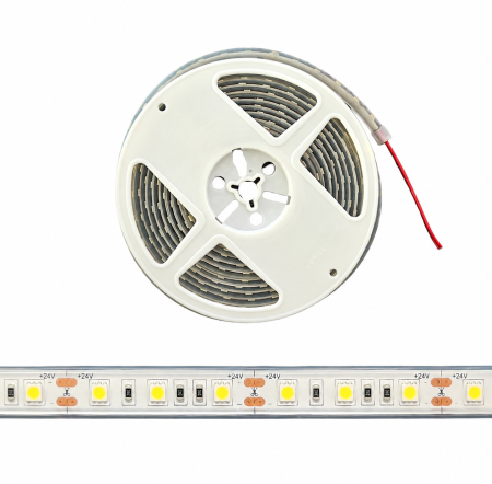 Iluminat - Banda LED SMD 60 LEDs/m, latime 14mm, 4000K (alb natural), 14.4W/m, 24V DC, 5m, IP68