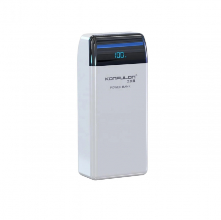 Acumulator extern 30000mAh alb Konfulon P30Q-WHT, 2 iesiri USB + 1 iesire Type C, functie PD [1]