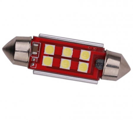Accesorii si electrice auto - Bec auto C5W Sofit cu 6 led-uri 41mm