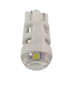Accesorii si electrice auto - Bec auto led T10 12V alb rece cu lupa transparenta 3030