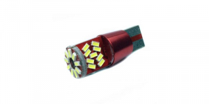 Accesorii si electrice auto - Bec auto pozitie 27 LED-uri, SMD 3014, Culoare Alb Rece, Alimentare 12V, soclu T10