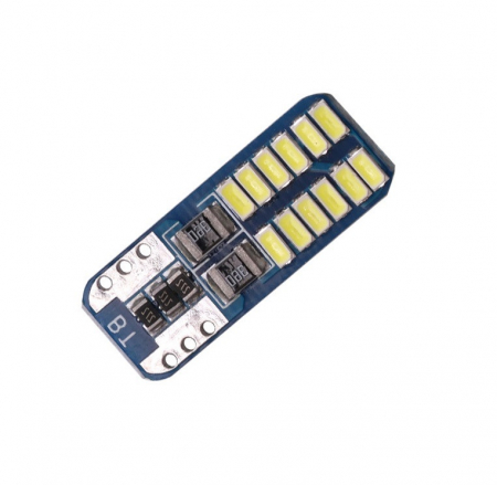Accesorii si electrice auto - Bec auto T10 PCB cu 24 led-uri 3014 si CANBUS
