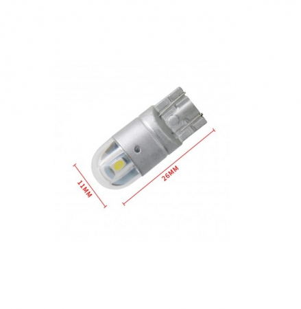 Bec auto T10 plastic cu 2 led-uri 3030 [1]