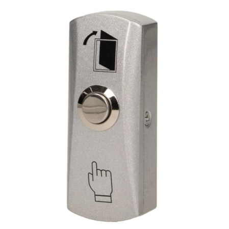 Buton EXIT metalic control acces, SW-51B, aliaj zinc, NO, pentru deschidere usa, montaj aparent [1]
