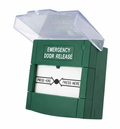 Control acces - Buton de urgenta resetabil Break Glass pentru control acces, 2NO + 2NC, IP53, verde, EP-62G