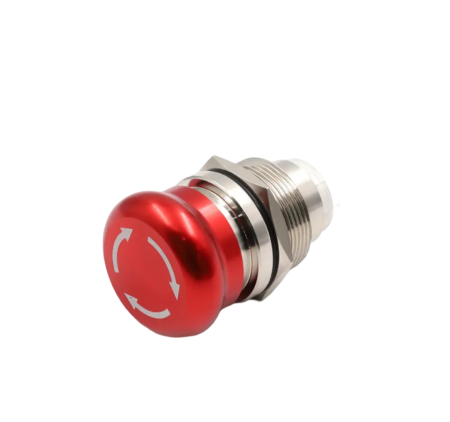Intrerupatoare si comutatoare de circuit - Buton Emergency Stop 22mm rosu, oprire urgenta, otel inoxidabil, contacte NO+NC, 12V DC, 3A, IP65, FLM22-MJ-1-XX000-S11Z3