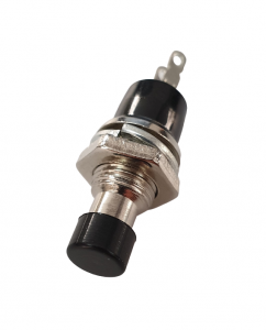 Intrerupatoare si comutatoare de circuit - Buton fara retinere cu montare pe panou OFF-(ON) NO PBS-110 Negru 6,5mm