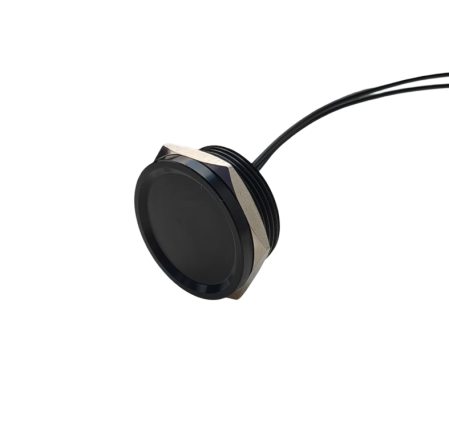 Intrerupatoare si comutatoare de circuit - Buton tactil piezoelectric SPST, 22mm, metalic negru, NO, 12-24V DC, 0.2A, IP67, impuls (trigger)