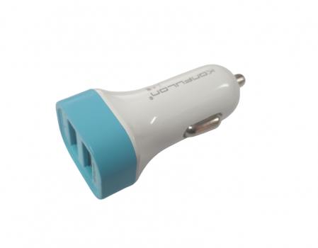 Incarcatoare auto - Incarcator auto Konfulon C17 albastru 12-24V, 2xUSB: 5V 2.1A C17-Blue