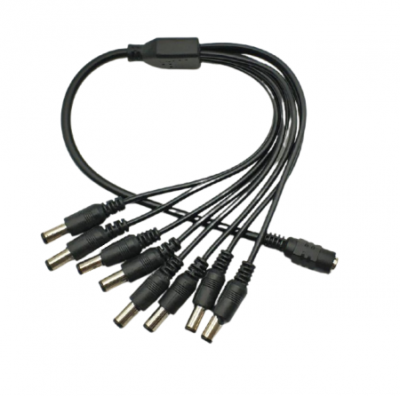 Cabluri cu conectori - Cablu de alimentare splitter 8 iesiri 5.5*2.1