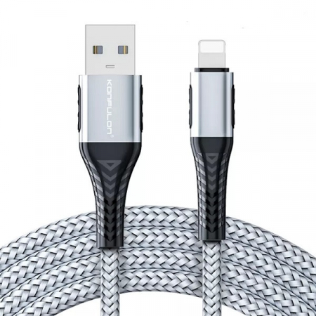 Cabluri USB - Cablu incarcare telefon 3A, USB - Lightning, 1 m, gri DC33-GY