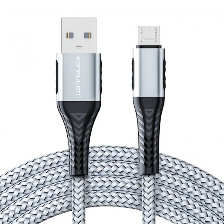 Cabluri USB - Cablu incarcare telefon 3A, USB - Micro, 1 m, gri DC32-GY