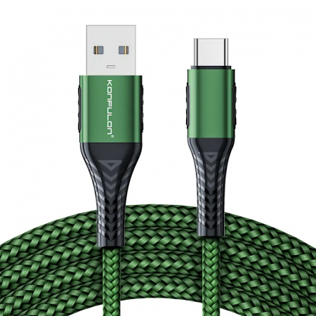 Cabluri USB - Cablu incarcare telefon 60W, USB - Type C, 2 m, verde DC34C-G