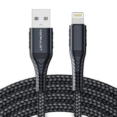 Cabluri USB - Cablu incarcare telefon 3A, USB - Lightning, 2 m, negru DC33C-B