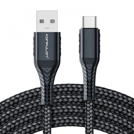 Cabluri USB - Cablu incarcare telefon 60W, USB - Type C, 1 m, negru DC34-B