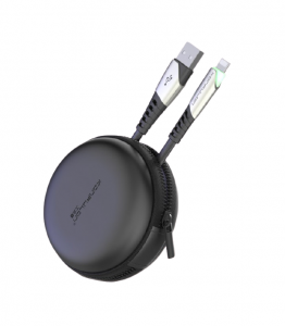 Cablu incarcare telefon USB Lightning 2.4A Konfulon DC17 albastru [1]